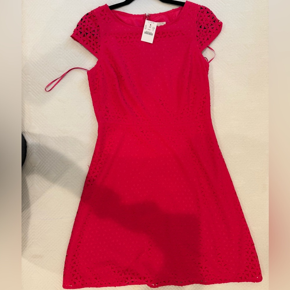 J. Crew Vibrant Pink Mini Dress